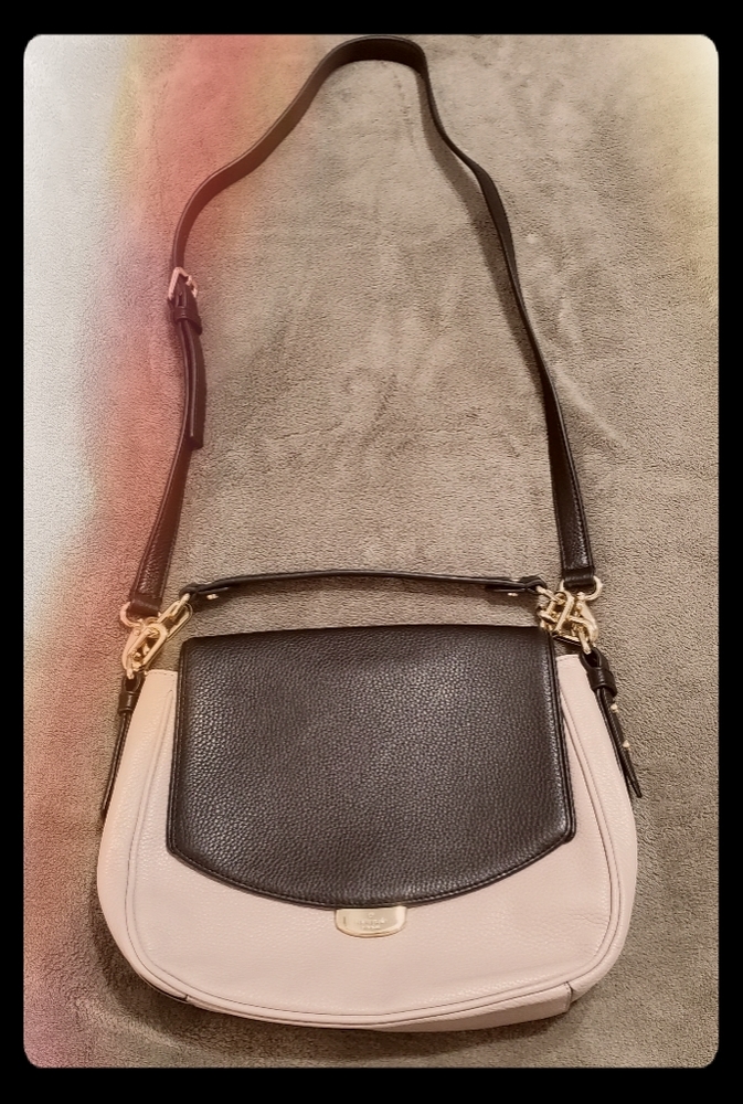 Kate Spade Taupe & Black Crossbody Purse